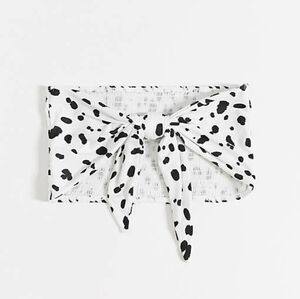 Topshop Shired Smocked Bandeau Top 6 NWT